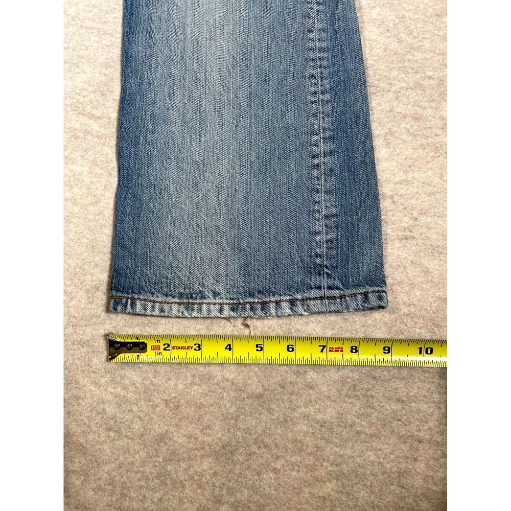 Levis 501 Original Fit Straight‎ Jeans Mens 36x34 Blue Denim Cotton Medium Wash - Picture 16 of 16